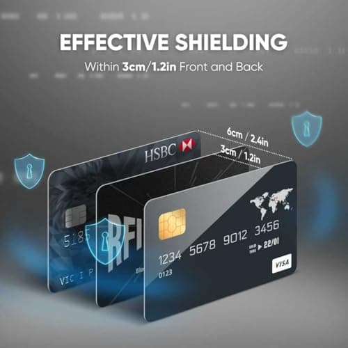 DUGRAFT 2 Pack RFID Blocking Card, One Card Protects Your Entire Wallet, NFC Contactless Signal Blocker, Credit Card Protector, RFID Card Blocker — view 4