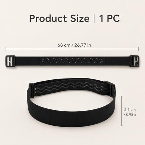 UMEGMBX Elastic Headlamp Strap Replacement, Black Headband for Headlamps Comfortable Non Slip Fit, Universal Head Lamp Band for Outdoor Sports Climbing Camping Cycling — view 2