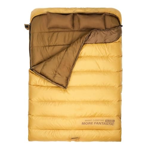 BISINNA Winter 0°C Double Sleeping Bag for Adult Queen Size with Pillow