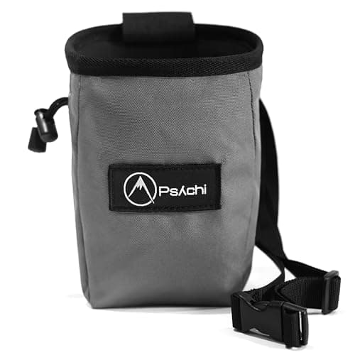 Psychi OG Waist Chalk Bag Starter Pack Bundle for Rock Climbing Bouldering Gym (Grey) — view 3