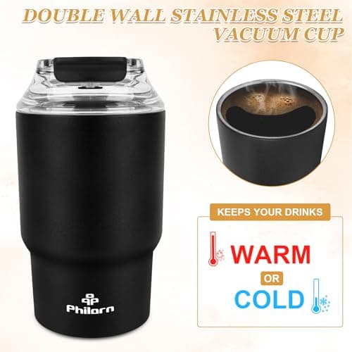 Philorn Coffee Cup Travel Mug, 14OZ/400ml Insulated Coffee Cup — view 5