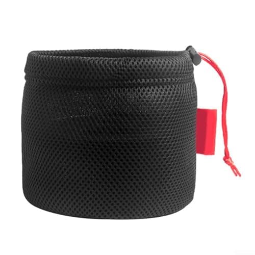 Mesh Pot Organizer Bag for Camping Cookware Storage, Breathable Outdoor Kitchen Gear Pouch with Drawstring, Anti-Collision Hiking Stove Carrier and Water Bucket Mesh Holder,(17 * 17cm) — view 3