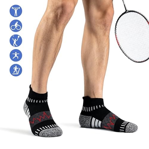 IRAMY Light Compression Socks for Women Arch Support Athletic Cushioned Anti-Blister Comfort Running Ankle Socks 5 Pairs — view 2