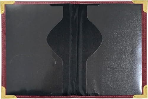 StoneMaxi UK British Passport Holder PU Leather Travel Wallet with Gold Embossed Design (Wine Red) — view 4