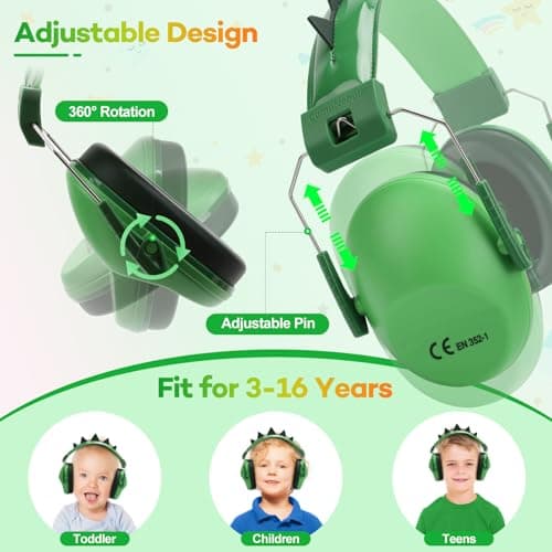 cumunebula Ear Defenders Children - Kids Ear Defenders for Autism, Toddler, Children Age 3-16 Years Old - Noise Cancelling Headphones for Kids for Concerts, Air Shows, Fireworks - 28dB SNR — view 5