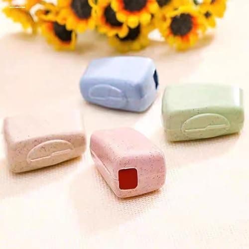Eastrise Travel Portable Toothbrush Head Covers,Toothbrush Protector Case,Sutiable for Home Travel Outdoor Camping Hiking Business Trip(4 Pcs/4 Colour) — view 4