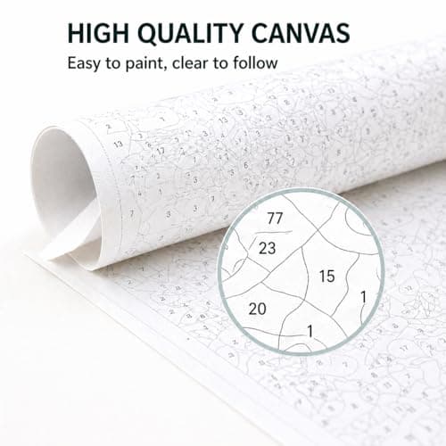 EXERZ Rolled Up Canvas Paint by Numbers Kits 30x40cm Portrait Funny Dog — view 3