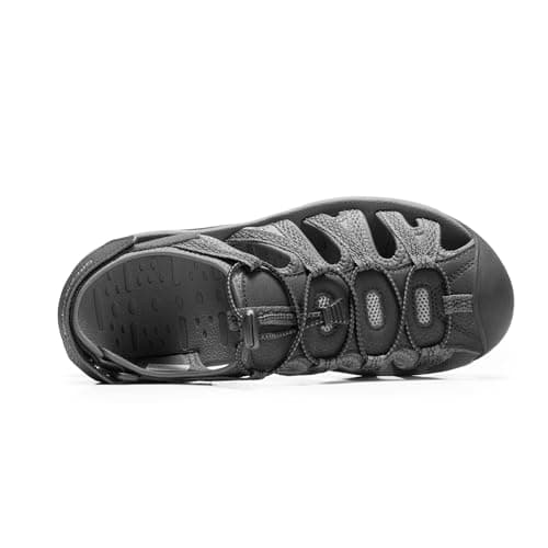 DREAM PAIRS Men Durable Sport Sandals,Black/Dark/Grey,7 — view 6