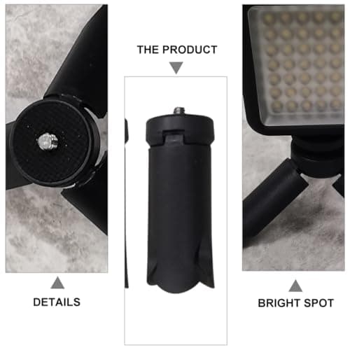 8 Pack Folding Phone Tripod 1/4 Inch Abs Tabletop Stand — view 3