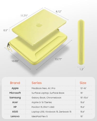Fintie 13-14 Inch Sleeve Case for MacBook Neo 13'', Air 13.6'', Pro 14'' — view 2