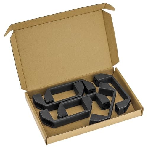 DDHOMIN 6 Pcs Nylon Luggage Pull Handles – Black Rectangular Plastic Handle for Toolbox and Case (90mm) — view 3