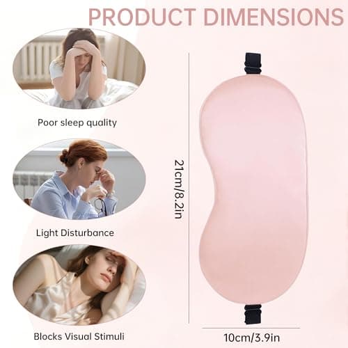 2-Pack Blackout Sleep Mask, Silk-Like Zero Pressure Eye Mask — view 2