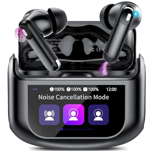 2026 Wireless Earbuds, Bluetooth 5.4 Headphones In Ear with Multifunctional Touch Screen, 48H HiFi Stereo Ear Buds with ANC/ENC Noise Cancelling/Transparency Mode, 5 EQ Modes, IPX7 Earphones for Sport