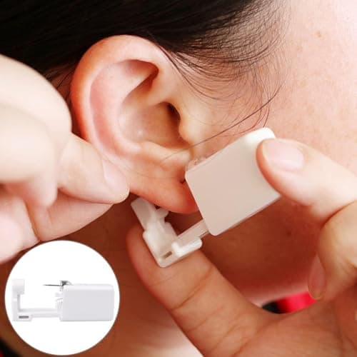 CUWERFO 2 Pack Ear Piercing Kit, Nose Piercing Kit, Ear Piercing Gun, Aseptic Disposable Ear Piercing Kit Ear Piercing Gun, for Girls, Women and Men — view 6