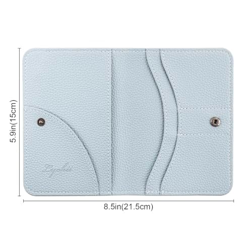 Lychii Leather Passport Wallet for Women and Men, PU Travel Protector Wallet Pouch Protective Case for Passport, Boarding Pass and ID Card — view 3