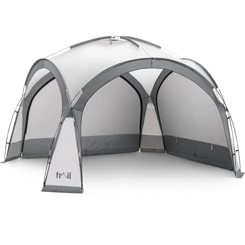 Trail Dome Gazebo with Zip-Away Sides, Carry Bag, 3.5m x 3.5m