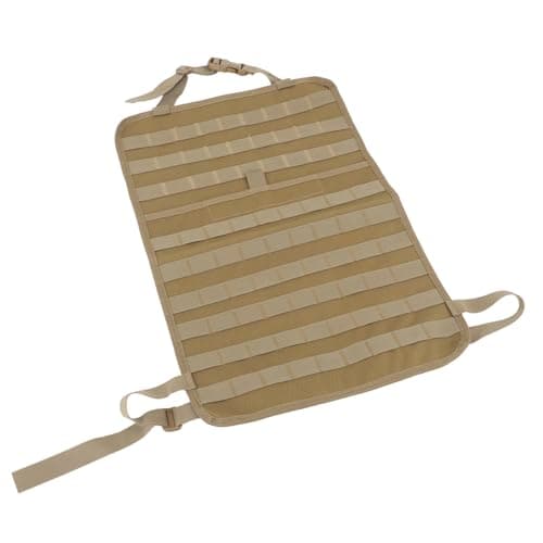 Pssopp Back Seat Organizer, Multi Pockets Kids Car Mat Car Back Seat Items Storage Organizer for Traveling Vehicles Trucks RV (Khaki) — view 3