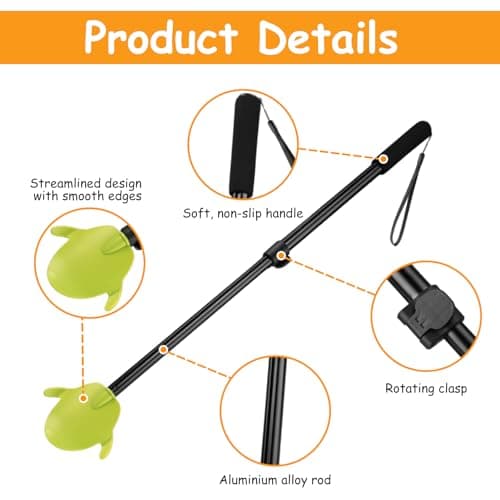 Compression Sock Aid Telescopic Dressing Tool, Dual-Function Sock Helper and Shoe Horn for Seniors, Disabled, Pregnant Women Easy On and Off Socks — view 3