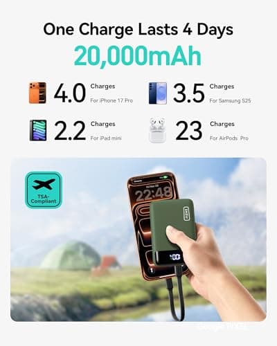 INIU Power Bank, Smallest 20000mAh 22.5W Fast Charging Portable Charger — view 3