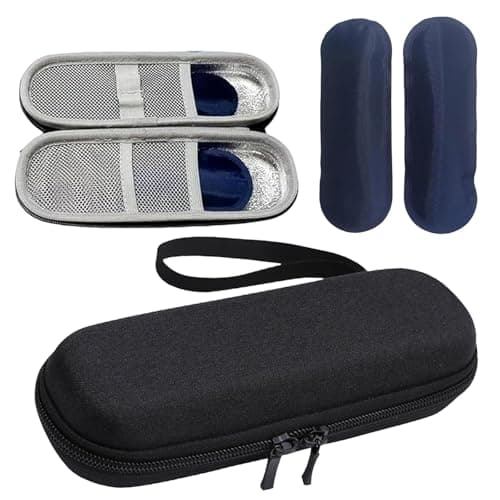3 Pcs Set Insulin Cooler Travel Case, with 2 Caseinsulin Pen Case Insulin Cooler Ice Packs, Portable Insulin Travail Case, Insulin Cooling Case Insulated Organizer for Insulin Pens (Black)