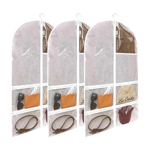 Luabue 3 Pack 40 inch Dance Costume Bags for Dancer Kids Dress Garment Bags
