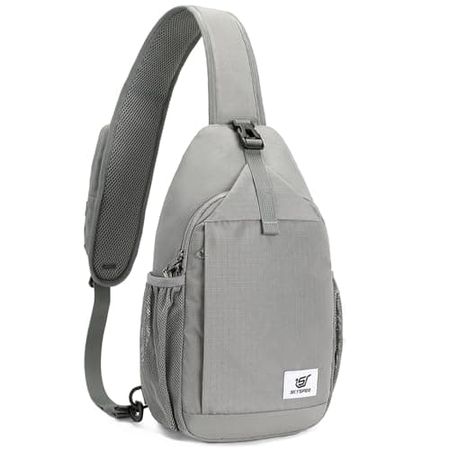 SKYSPER Sling Bag RFID Cross Body Bag Recycled Crossbody Backpack Travel Daypack(Gray)