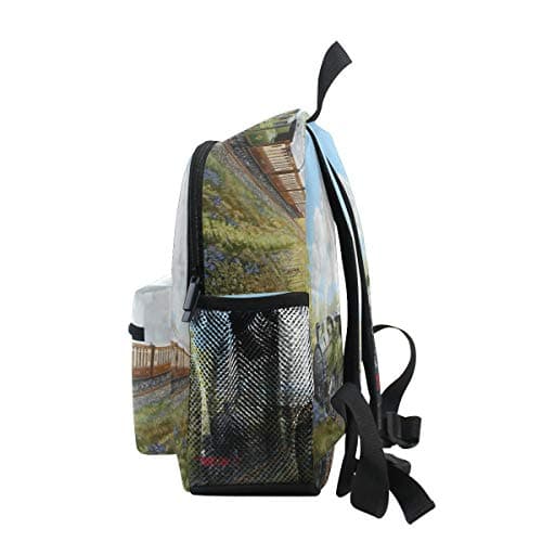 LIANCHENYI Special Steam Train and Railway Landscape Unisex Outdoor Daypacks Bags 2th 3th 4th Grade School Backpack for Kids Boys Girls — view 4