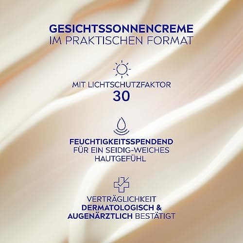 NIVEA Sun Protection & Care Face Sun Cream with SPF 30 (50 ml), Instant Sun Protection for Face, Neck & Décolleté, Sun Cream with 24-Hour Moisturiser — view 3