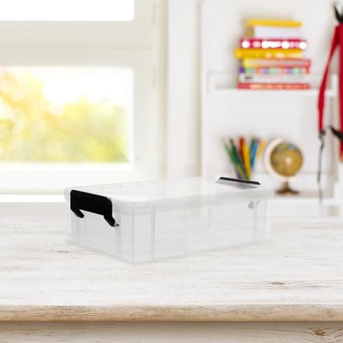 JOINPAYA Pencil Box Removable Side Organizer and Stackable Design Large Capacity Plastic with Snap Tight Lid Versatile Storage Case for Pens and Gel Pens for School and Home Use — view 5