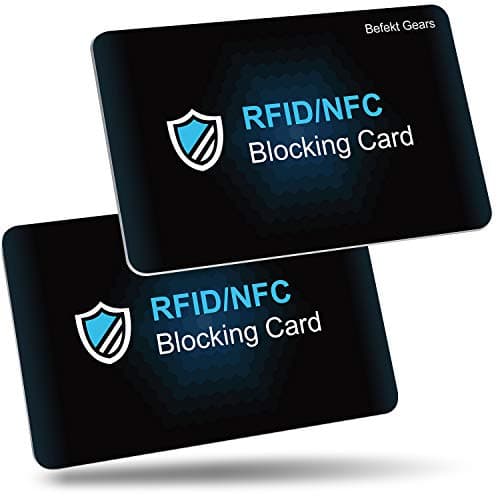 Befekt Gears RFID/NFC Blocking Card 2 Pack,Anti-Theft Credit Card Protector