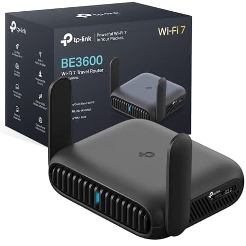 TP-Link TL-WR3602BE BE3600Mbps WiFi 7 Travel Router,USB 3.0 and 2.5 Multi-Gig WAN Ports, Portable WiFi Router, VPN Client or Server,Hotspot, Access Point, USB Tethering, Suitable for Hotel, Business