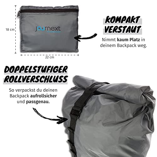 Journext 2 in 1 Backpack Case & Rain Cover Protective Bag for Backpack, Airplane, Railway & Bus Flight Bag (stonegrey, L) — view 4