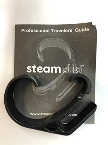STEAM CLIP Travel Tool Over Shower Door Hook Traveler's Steamer Clip Hook, Over The Door Hanger for Shower, Heavy Duty Clip Hooks for Clothes Bottle Opener & Phone Stand - 1 Pack — view 5