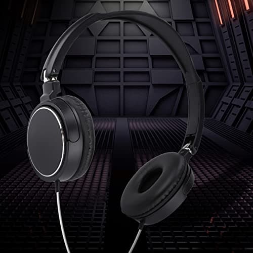VBESTLIFE Foldable Compact Wired Headset, Stereo HiFi Music Headphone with Rotatable Ear Cups, Adjustable Headband Headset for Smartphones Tablets Laptops, Lightweight Foldable Design for — view 2