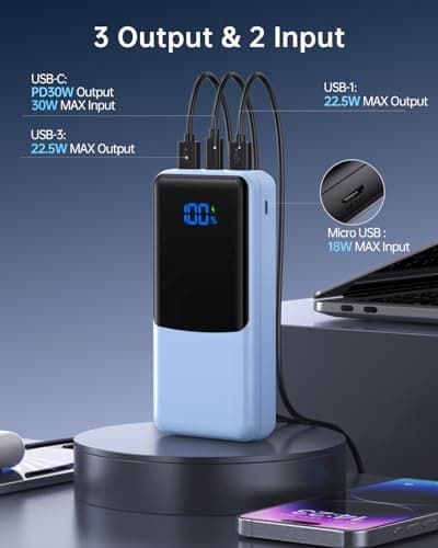 Coblob Power Bank 27000mah, Powerbank Fast Charging with Usb C — view 5