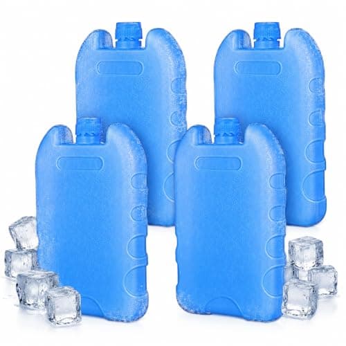 FOMIYES 4Pcs Ice Packs for Air Cooler，Reusable Ice Crystal Box（Blue）