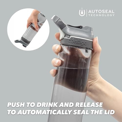 Contigo Cortland Autoseal Water Bottle | Large 720ml BPA Free Drinking Bottle | Sports Flask | Leakproof Drink Bottle | Ideal for School, Gym, Bike, Running, Hiking — view 5