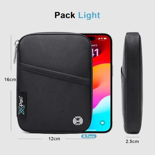 hk Passport Holder RFID Blocking Travel Document Organiser Waterproof Pouch — view 4