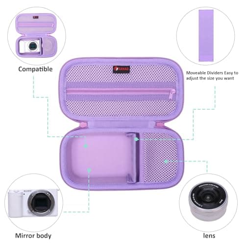 XANAD Hard Camera Case for Mirrorless Digital Camera and Lens Purple — view 4