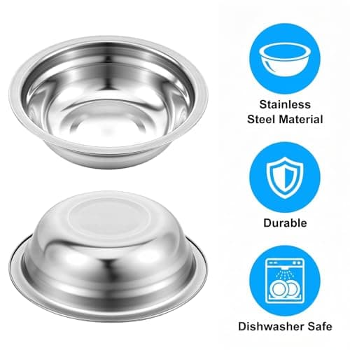 Matwsec 2PCS 13cm Stainless Steel Dog Bowls Small Dog Food Bowl — view 4