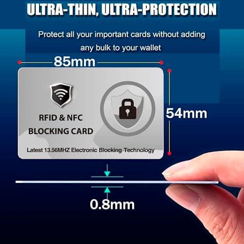 DevTech IT RFID Blocking Cards, 5 Pack Contactless/NFC Bank Card Protectors for Wallets and Purses, Silver Finish — view 2
