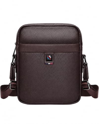 Leathario Mens Shoulder Bag, Genuine Leather Man Bags for Men,