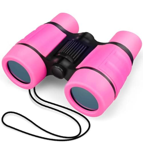 Children Binoculars for Girls Age 3-8 Year Old 4x30 High Resolution Telescope Binoculars for Kids for 3 4 5 6 7 8 Outdoor Toys Gifts for Girls Birthday Present Gifts Age 3-8 Year Old