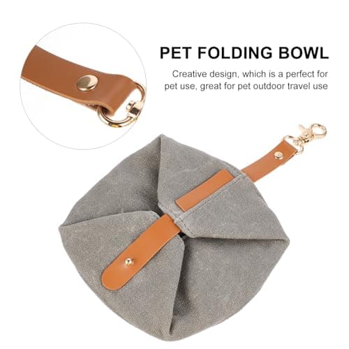 Dog Travel Bowl Foldable Food and Water Feeder Canvas — view 3