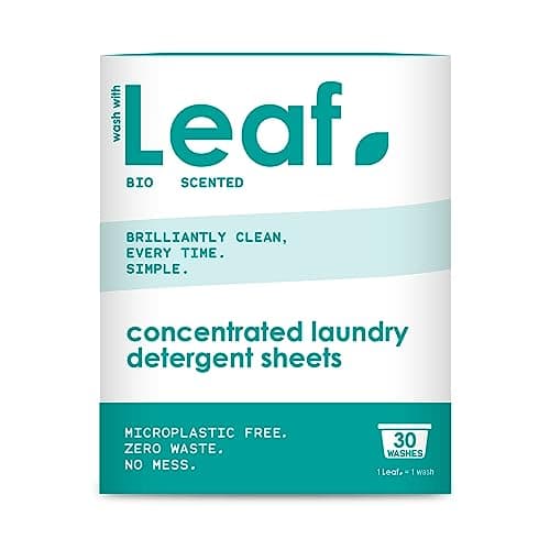 Wash With Leaf Bio Laundry Detergent Sheets - Travel Size, 30 Washes