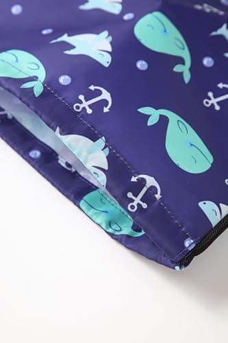 Swimbubs Kids PE Bag Drawstring Backpack – Baby & Toddler Swimming Bag for School, Sports & Swimming Lessons, Water-Resistant Gym Sack 40 x 30 cm (Blue Whale) — view 4