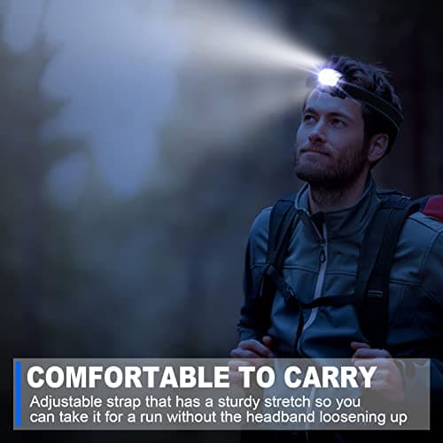 Macarrie 30 Pack LED Headlamps Bulk, Ipx4 Waterproof 3 Modes, Black — view 6