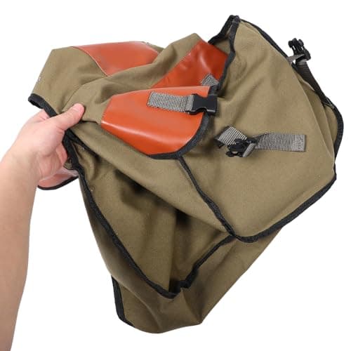 Motorcycle Saddle Bag Waterproof Canvas Backseat Luggage for Long Trips — view 4