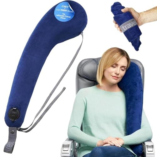 TRAVELREST All-in-One Neck and Body Support Pillow Travel Essential, Blue