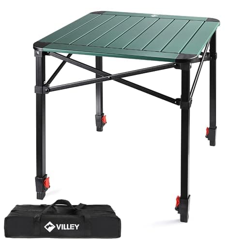 VILLEY Folding Camping Table, Lightweight Aluminium Portable Table (Medium)